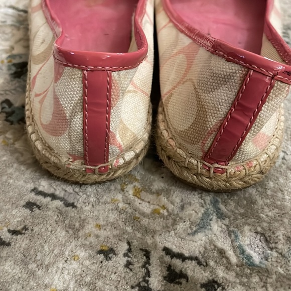 COACH Royce espadrilles ballet flats. Signature C’s. Pink and tan Women’s 6.5 - Picture 5 of 6